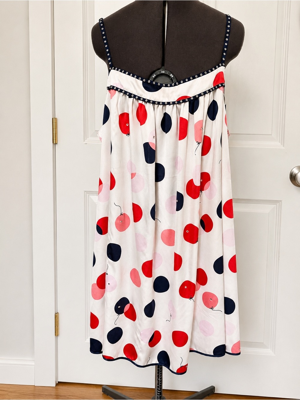 Kate Spade New York Balloon Print Rhinestone Crystal Slipdress Dress Size Xl